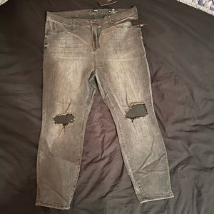 Ripped Black Jeans High Waisted